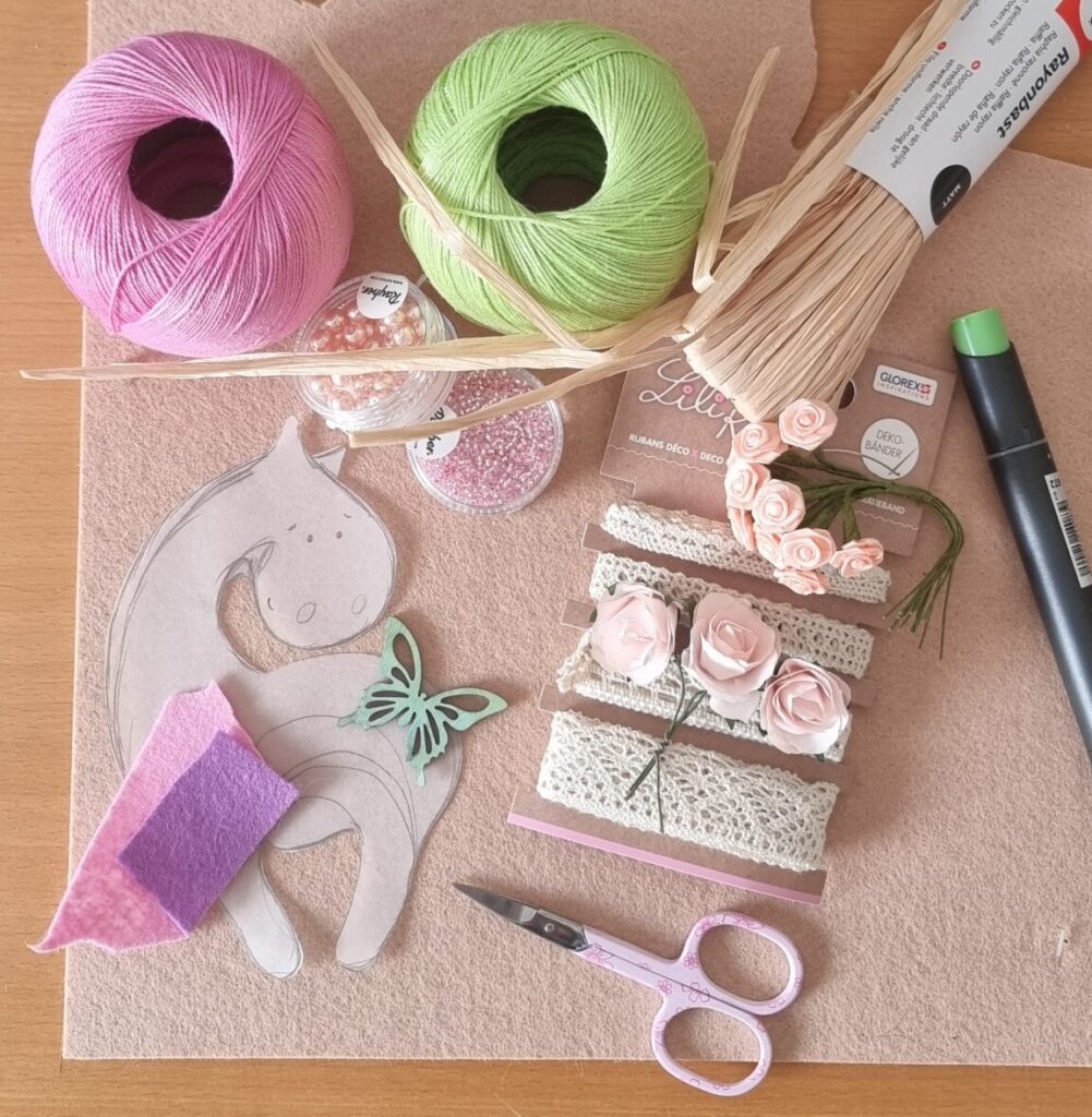 DIY, Bastelmaterial für Pferdekarte