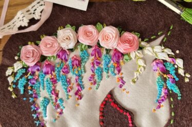 embroidery design, bestickter Pferdekopf